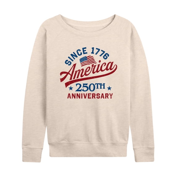 Instant Message - America 250 Lightweight French Terry Wide Neck Long Sleeve Graphic Shirt