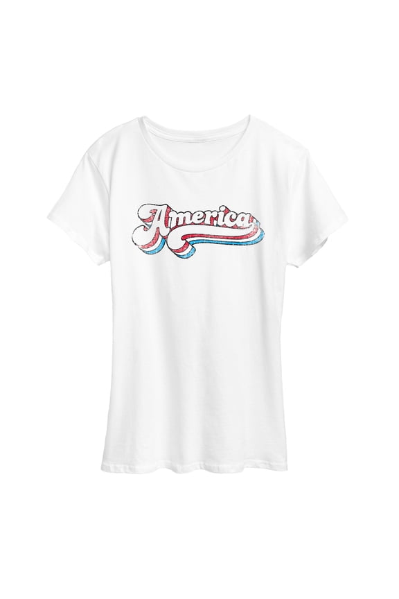 - America 70S Type Patriotic Memorial Day - Women's Short Sleeve Graphic T-Shirt