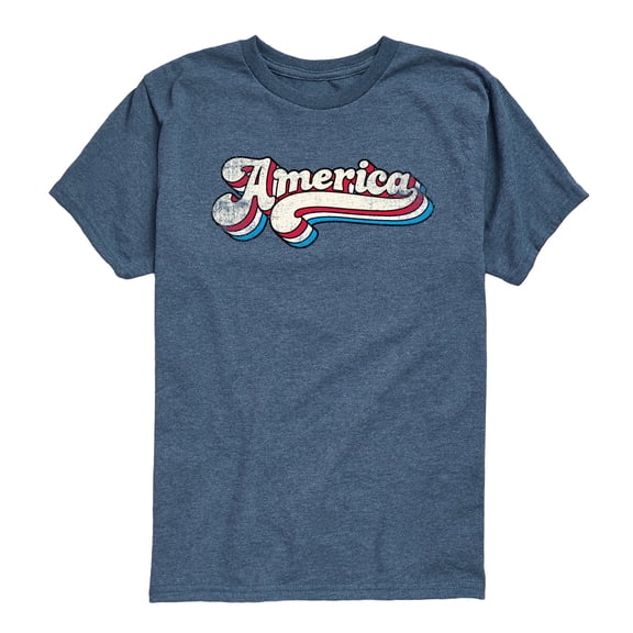 Instant Message - America 70s Type - Youth Boys Short Sleeve Graphic T-Shirt
