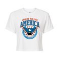 thumbnail image 1 of Instant Message - America Collegiate Cropped Graphic T-Shirt, 1 of 5