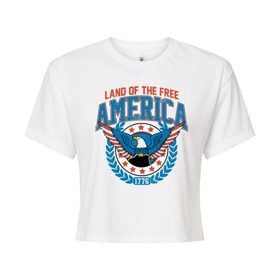 Instant Message - America Collegiate Cropped Graphic T-Shirt