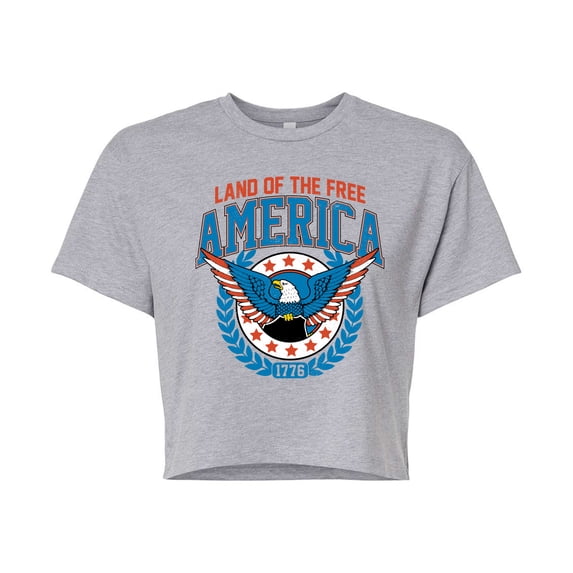 Instant Message - America Collegiate Cropped Graphic T-Shirt