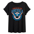 thumbnail image 1 of Instant Message - America Collegiate - Women's Oversized Graphic T-Shirt, 1 of 5