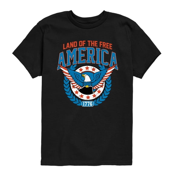 Instant Message - America Collegiate - Youth Boys Short Sleeve Graphic T-Shirt