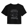 thumbnail image 1 of Instant Message - America Eagle - Juniors Cropped Short Sleeve Graphic T-Shirt, 1 of 5