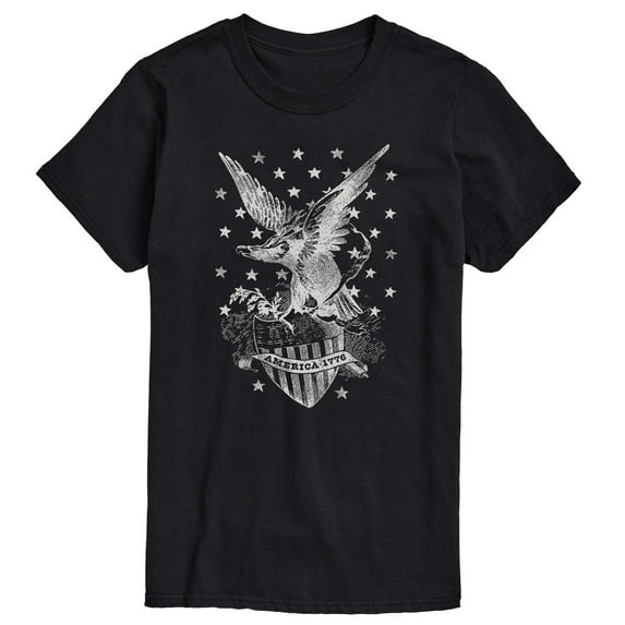 Instant Message - America Eagle Stars - Men's Short Sleeve Graphic T-Shirt