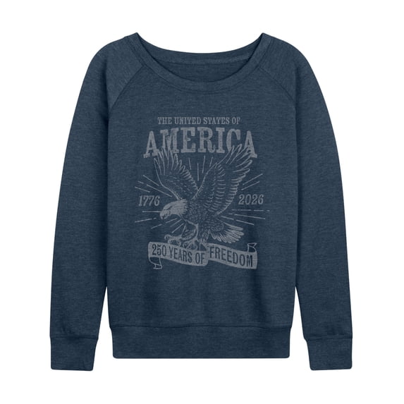 Instant Message - America Eagle - Women's French Terry Long Sleeve Pullover