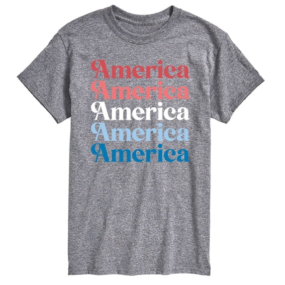 Instant Message - America Repeated Short Sleeve Graphic T-Shirt