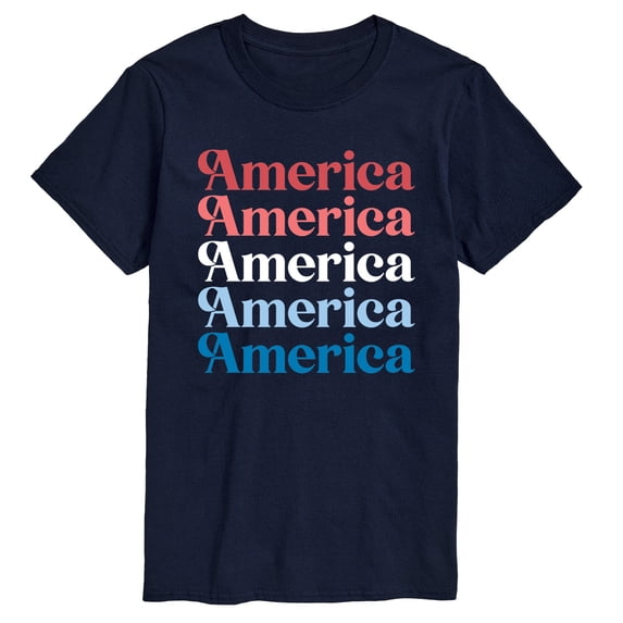 Instant Message - America Repeated Short Sleeve Graphic T-Shirt