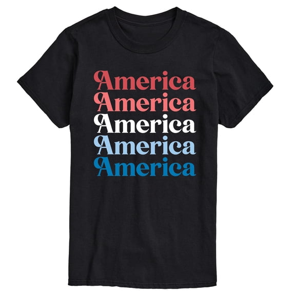 Instant Message - America Repeated Short Sleeve Graphic T-Shirt