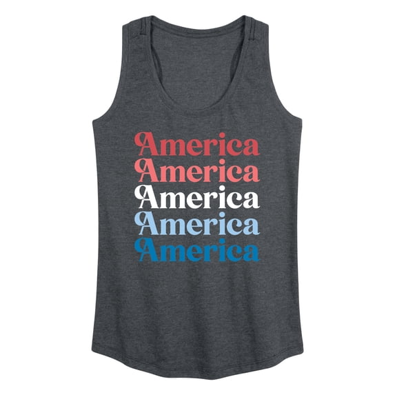 Instant Message - America Repeated Graphic Racerback Tank