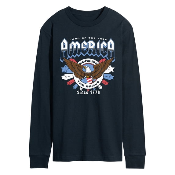 Instant Message - America Rock Tee Long Sleeve Graphic T-Shirt
