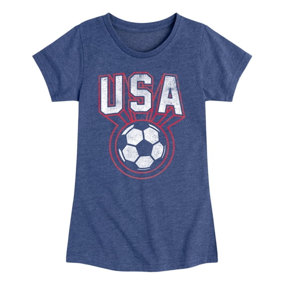 Instant Message - America Soccer 3D Fitted Short Sleeve Graphic T-Shirt