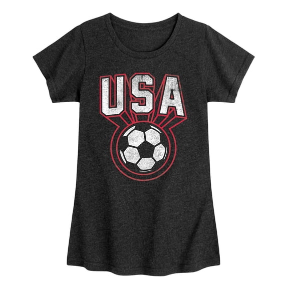 Instant Message - America Soccer 3D Fitted Short Sleeve Graphic T-Shirt