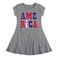 thumbnail image 1 of Instant Message - America Stacked - Toddler & Youth Girls Fit & Flare Dress, 1 of 1