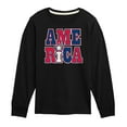 thumbnail image 1 of Instant Message - America Stacked - Toddler & Youth Long Sleeve Graphic T-Shirt, 1 of 6