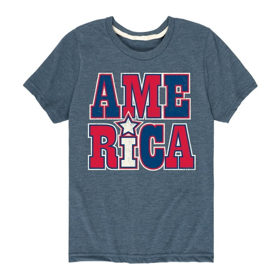 Instant Message - America Stacked - Toddler & Youth Short Sleeve Graphic T-Shirt