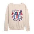 thumbnail image 1 of Instant Message - America Vibes - Women's Lightweight French Terry Long Sleeve Shirt, 1 of 6