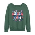 thumbnail image 1 of Instant Message - America Vibes - Women's Lightweight French Terry Long Sleeve Shirt, 1 of 6