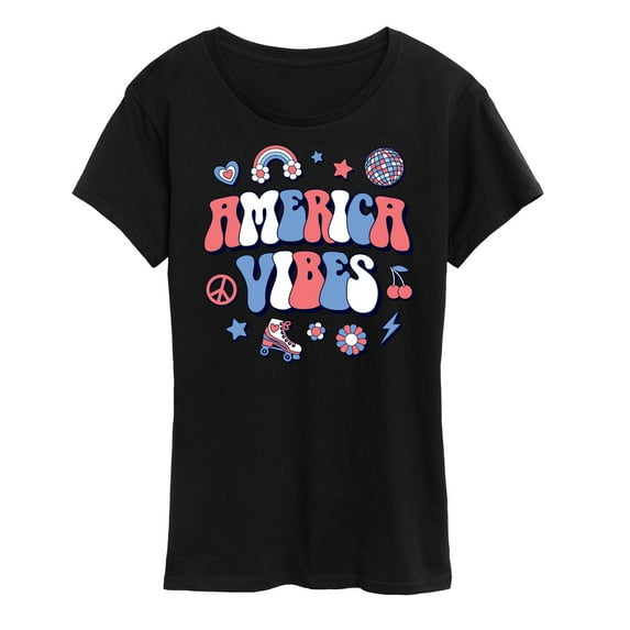 Instant Message - America Vibes - Women's Short Sleeve Graphic T-Shirt