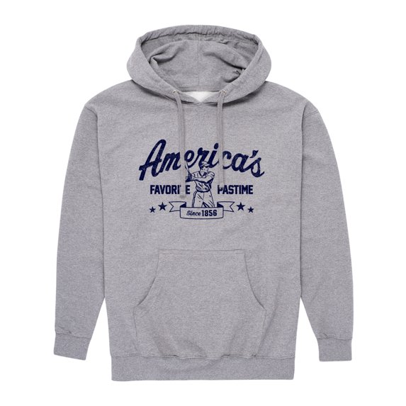 Instant Message - America's Favorite Pastime - Men's Pullover Hooded Fleece Sweatshirt