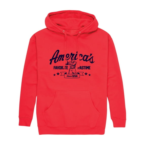 Instant Message - America's Favorite Pastime - Men's Pullover Hooded Fleece Sweatshirt