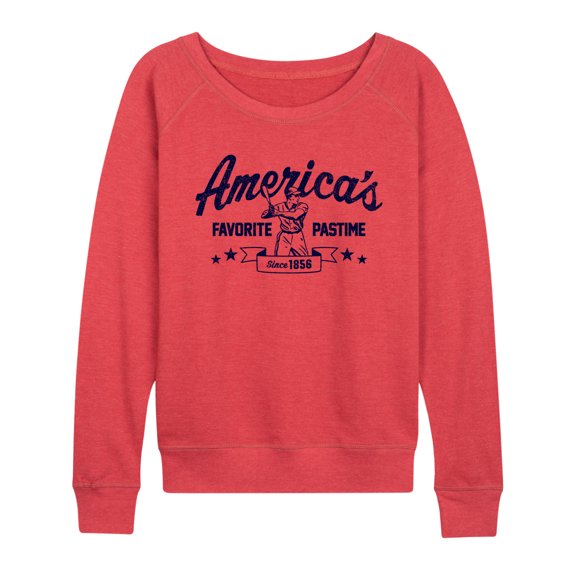 Instant Message - America's Favorite Pastime - Women's Lightweight French Terry Pullover