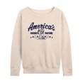 thumbnail image 1 of Instant Message - America's Favorite Pastime - Women's Lightweight French Terry Long Sleeve Shirt, 1 of 6