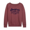 thumbnail image 1 of Instant Message - America's Favorite Pastime - Women's Lightweight French Terry Long Sleeve Shirt, 1 of 6