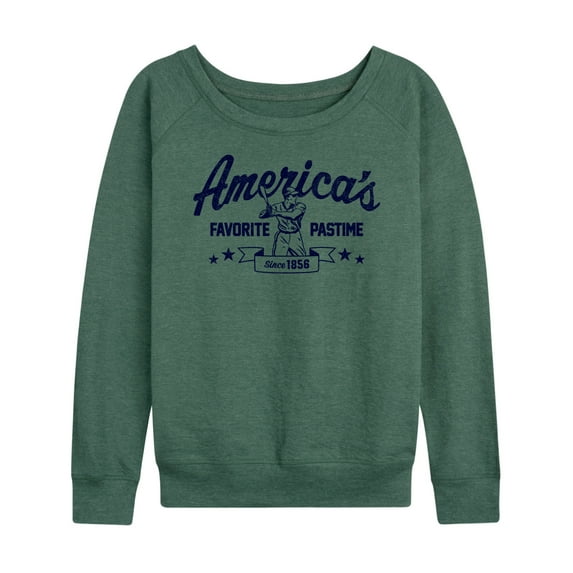Instant Message - America's Favorite Pastime - Women's Lightweight French Terry Long Sleeve Shirt