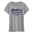 thumbnail image 1 of Instant Message - America's Favorite Pastime - Women's Short Sleeve Graphic T-Shirt, 1 of 6