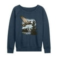 thumbnail image 1 of Instant Message - America's Hawk Nature Scenery - Women's Lightweight French Terry Long Sleeve Shirt, 1 of 5