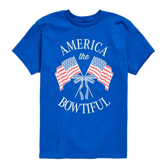 Instant Message - America the Bowtiful - Youth Boys Short Sleeve Graphic T-Shirt