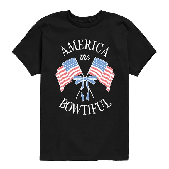Instant Message - America the Bowtiful - Youth Boys Short Sleeve Graphic T-Shirt