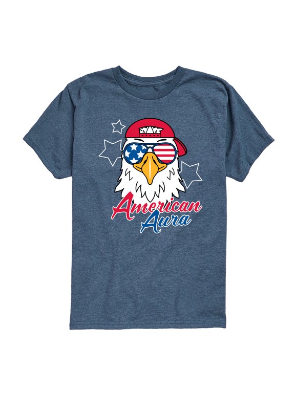 - American Aura Eagle Boys' Short Sleeve Graphic T-Shirt