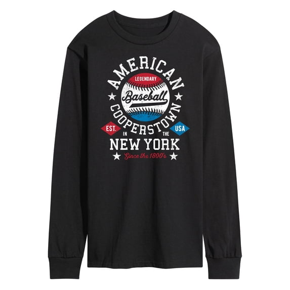 Instant Message - American Baseball Cooperstown - Men's Long Sleeve T-Shirt