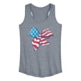 thumbnail image 1 of Instant Message - American Flag Bow Graphic Racerback Tank, 1 of 5