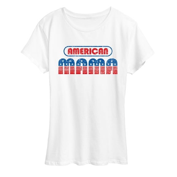 Instant Message - American Mama Patriotic Memorial Day - Women's Short Sleeve Graphic T-Shirt