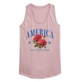 thumbnail image 1 of Instant Message - American Roses Graphic Racerback Tank, 1 of 5