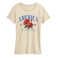 thumbnail image 1 of Instant Message - American Roses - Women's Short Sleeve Graphic T-Shirt, 1 of 5