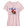 thumbnail image 1 of Instant Message - American Roses - Women's Short Sleeve Graphic T-Shirt, 1 of 4