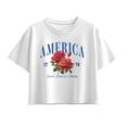 thumbnail image 1 of Instant Message - American Roses - Youth Girls Boxy T-Shirt, 1 of 5