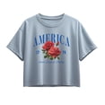 thumbnail image 1 of Instant Message - American Roses - Youth Girls Boxy T-Shirt, 1 of 5