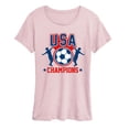 thumbnail image 1 of Instant Message - American Soccer Champions - Women's Short Sleeve Graphic T-Shirt, 1 of 4