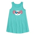 thumbnail image 1 of Instant Message - American Sunglasses Axolotl - Toddler & Youth Girls A-line Dress, 1 of 5