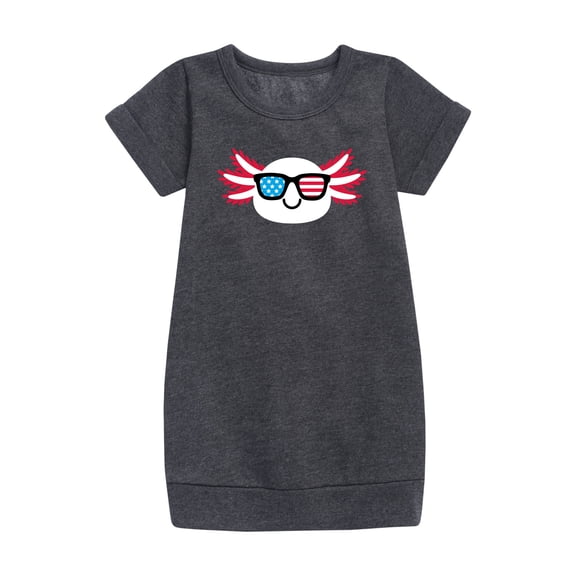 Instant Message - American Sunglasses Axolotl - Toddler & Youth Girls Fleece Dress