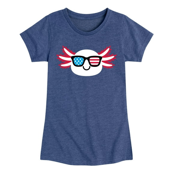 Instant Message - American Sunglasses Axolotl - Toddler & Youth Girls Short Sleeve Graphic T-Shirt