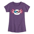 thumbnail image 1 of Instant Message - American Sunglasses Axolotl - Toddler & Youth Girls Short Sleeve Graphic T-Shirt, 1 of 6