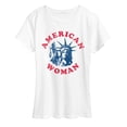 thumbnail image 1 of Instant Message - American Woman Statue Of Liberty - Women's Short Sleeve Grphic T-Shirt, 1 of 5