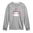 thumbnail image 1 of Instant Message - Americana - Axolotl Celebrating with Fireworks - Toddler & Youth Long Sleeve Graphic T-Shirt, 1 of 6